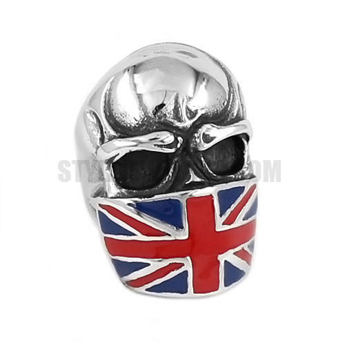 Stainless Steel Mens Ring Infidel Skull Biker Ring Biker Classic Gothic the Union Flag Skull Ring SWR0659 - Click Image to Close